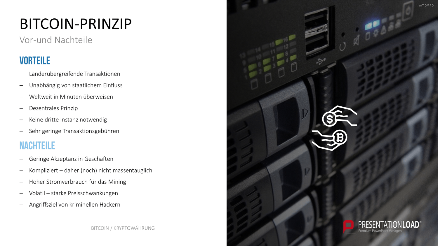 Bitcoin / Kryptowährung PowerPoint-Vorlage