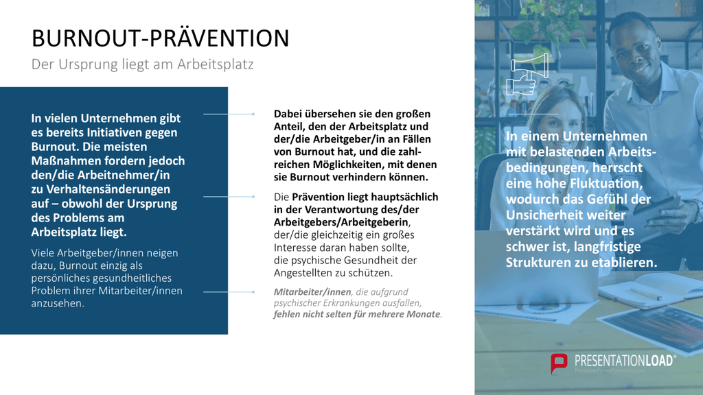 Burnout & Resilienz PowerPoint-Vorlage