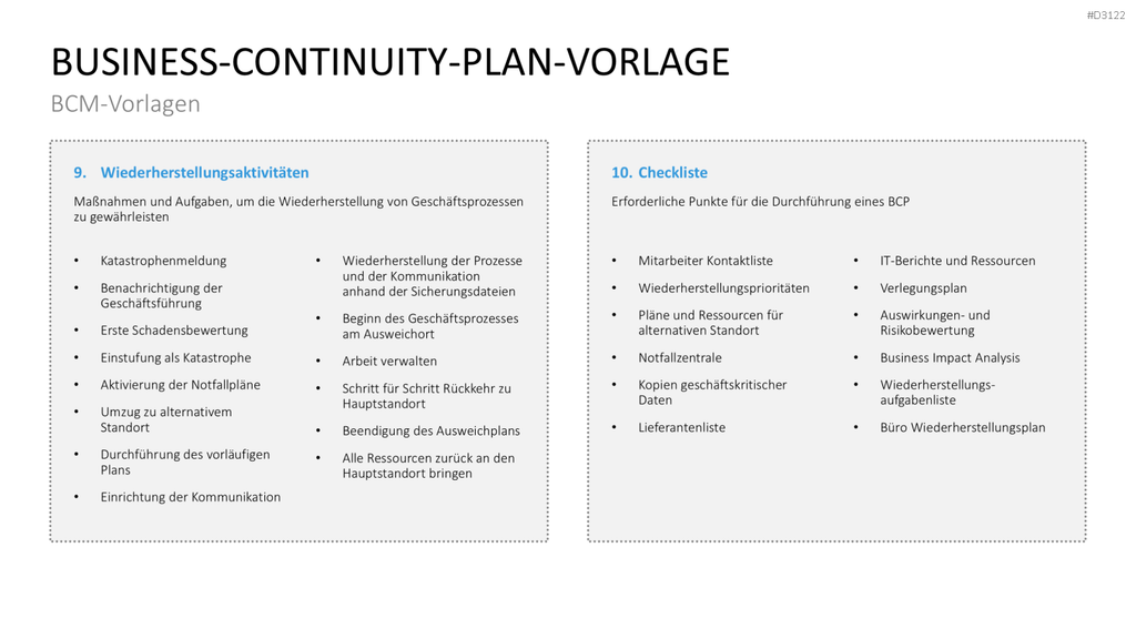 Business-Continuity-Management PowerPoint-Vorlage