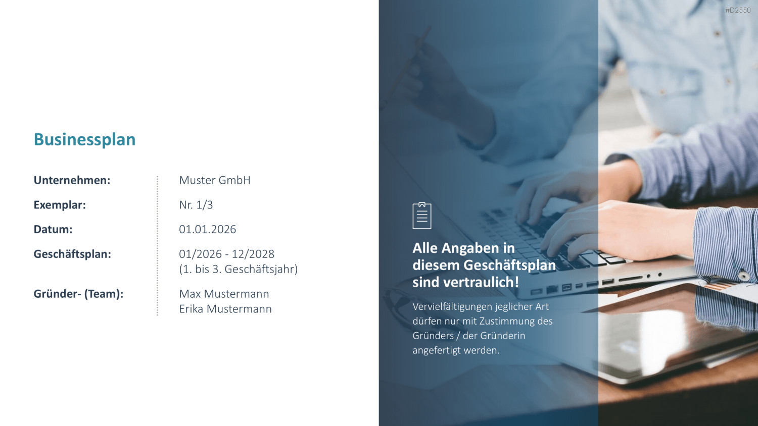 Businessplan PowerPoint-Vorlage
