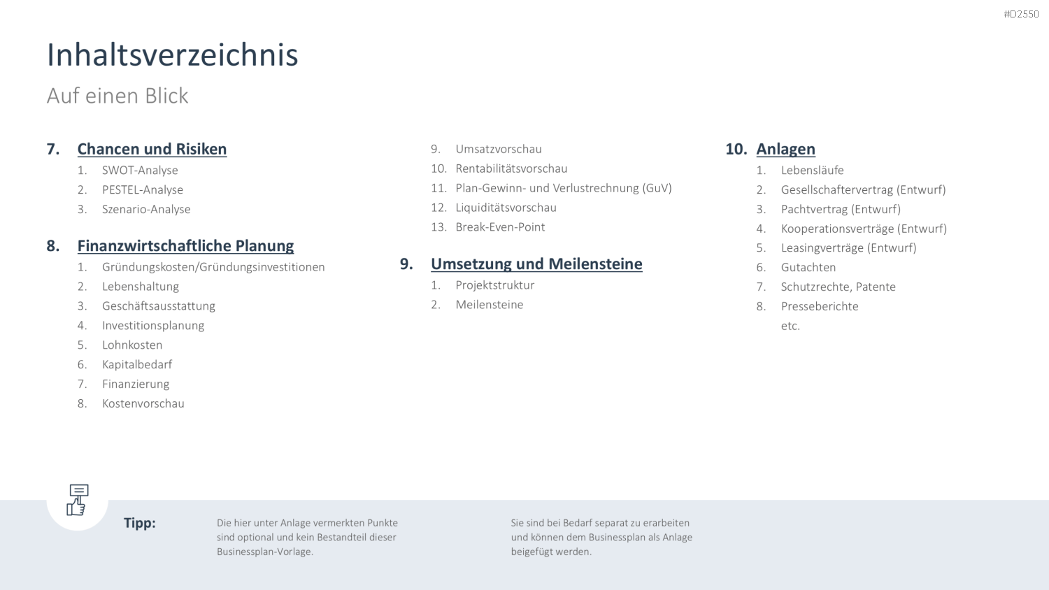 Businessplan PowerPoint-Vorlage