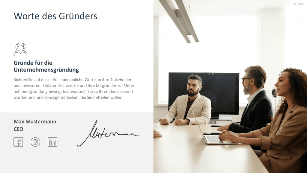 Businessplan PowerPoint-Vorlage
