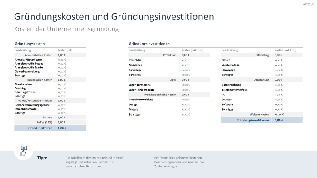 Businessplan PowerPoint-Vorlage