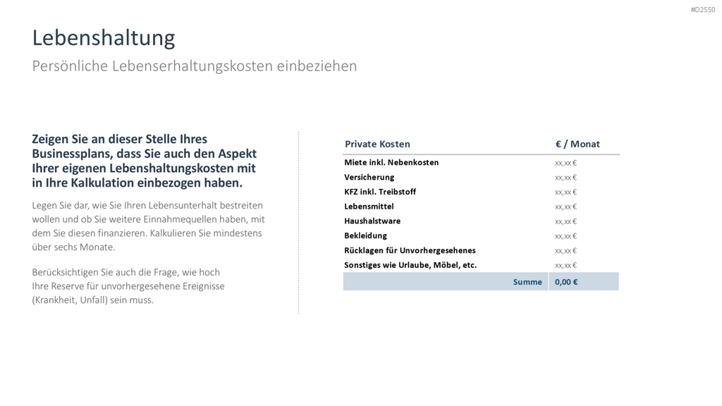 Businessplan PowerPoint-Vorlage