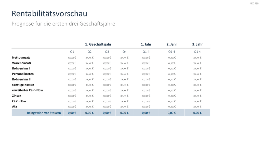 Businessplan PowerPoint-Vorlage