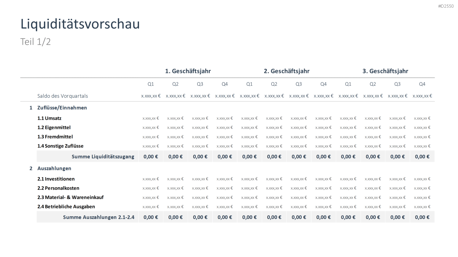 Businessplan PowerPoint-Vorlage