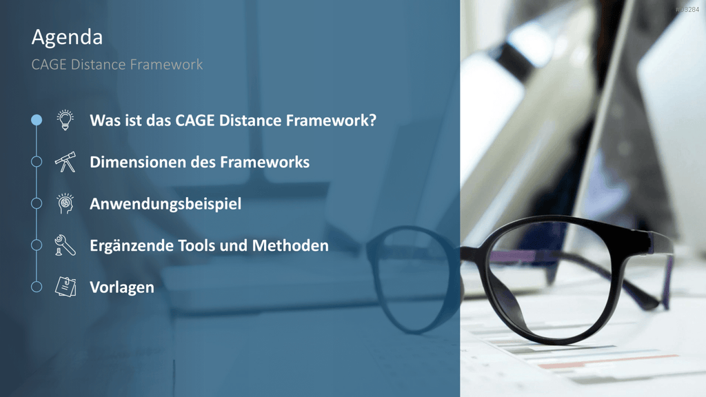 CAGE Distance Framework PowerPoint-Vorlage
