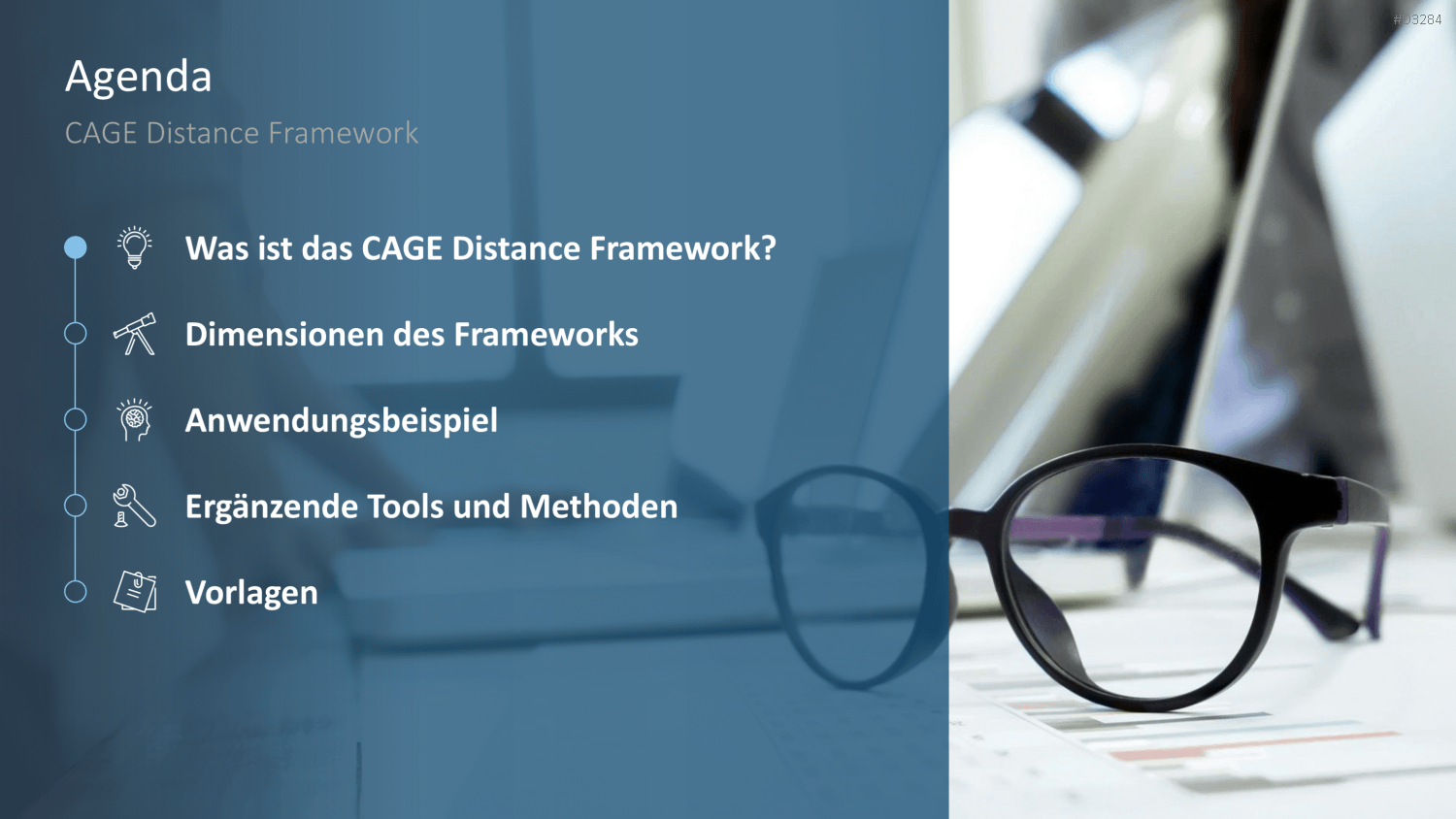 CAGE Distance Framework PowerPoint-Vorlage