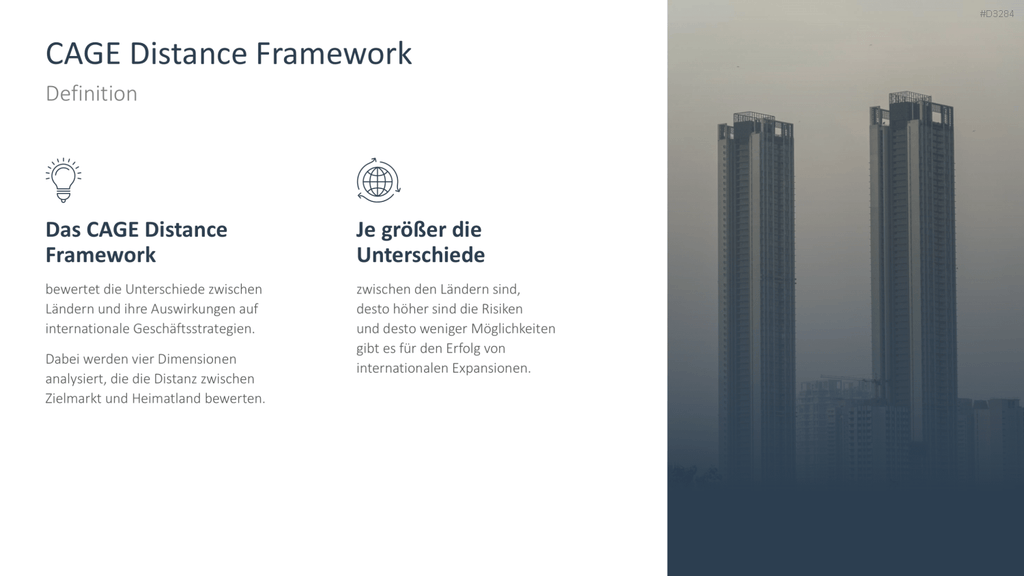 CAGE Distance Framework PowerPoint-Vorlage