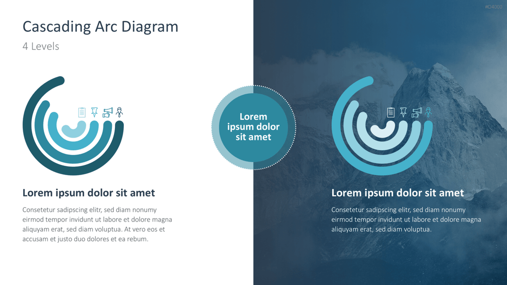 Cascading Arc Diagrams PowerPoint-Vorlage