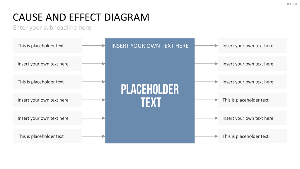 Ursache-Wirkungs-Diagramme (Ishikawa) PowerPoint-Vorlage