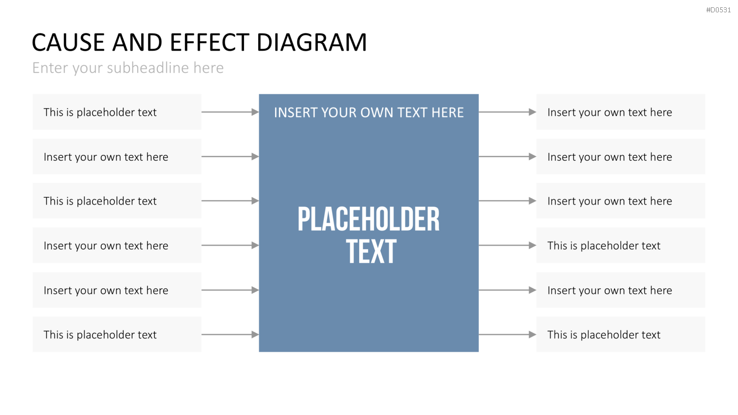 Ursache-Wirkungs-Diagramme (Ishikawa) PowerPoint-Vorlage