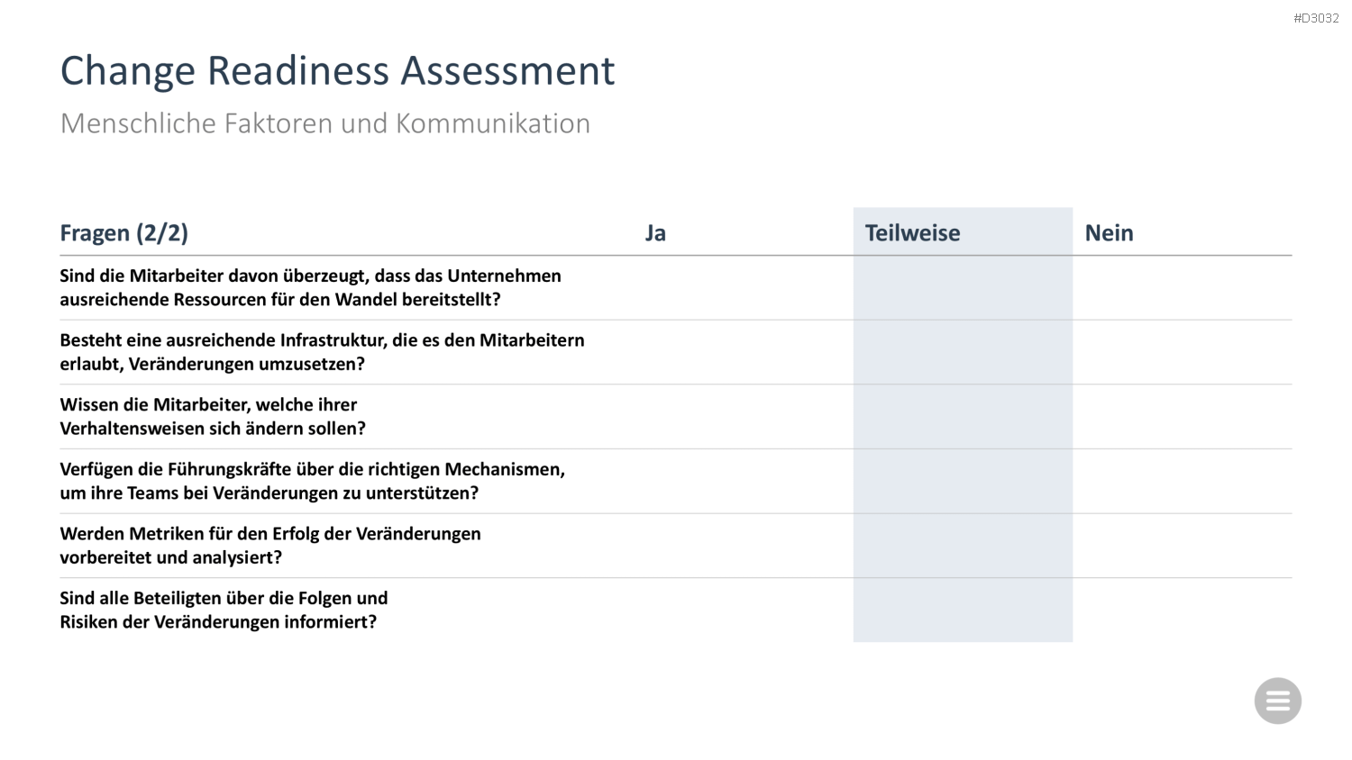 Change-Management-Toolbox PowerPoint-Vorlage