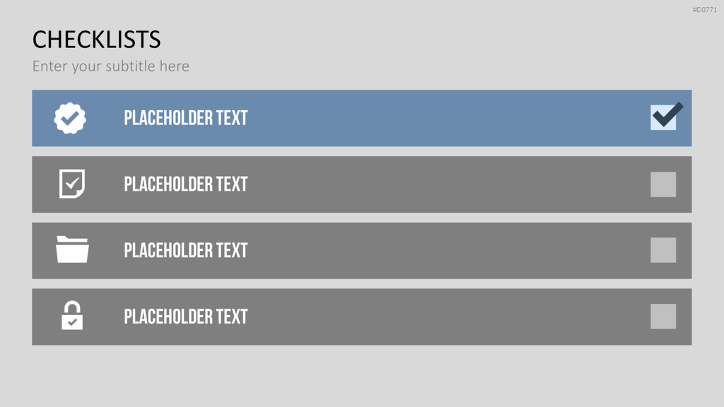 Checklisten und Bewertungen PowerPoint-Vorlage