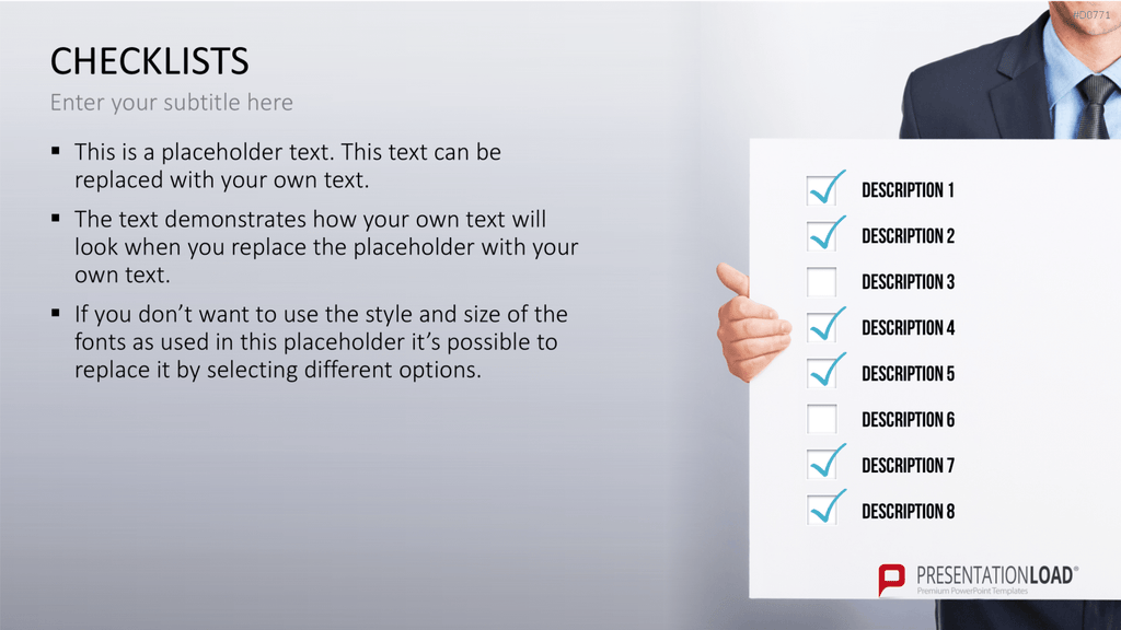 Checklisten und Bewertungen PowerPoint-Vorlage