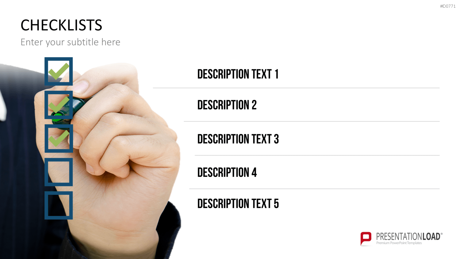 Checklisten und Bewertungen PowerPoint-Vorlage