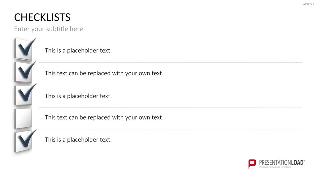 Checklisten und Bewertungen PowerPoint-Vorlage