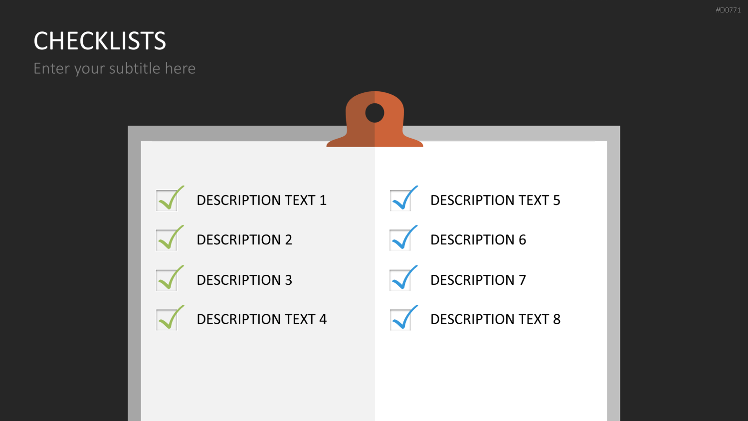 Checklisten und Bewertungen PowerPoint-Vorlage