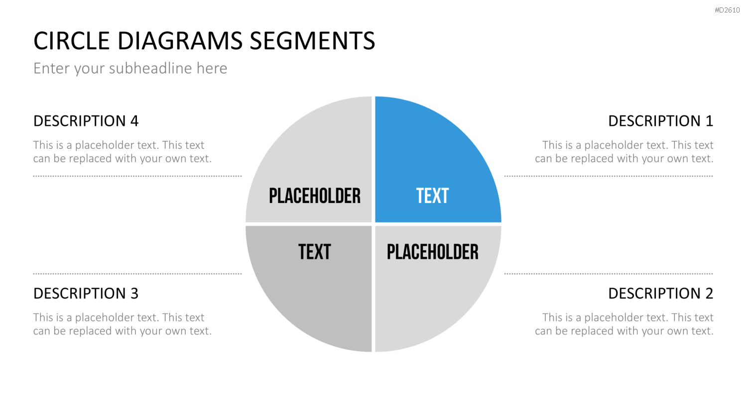 Kreisdiagramme Toolbox PowerPoint-Vorlage
