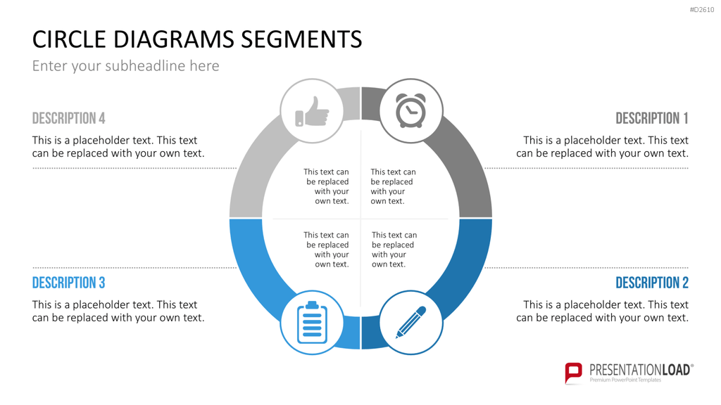 Kreisdiagramme Toolbox PowerPoint-Vorlage