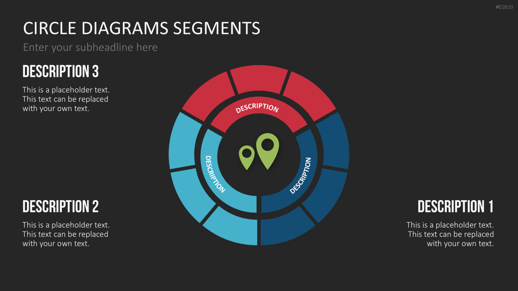 Kreisdiagramme Toolbox PowerPoint-Vorlage