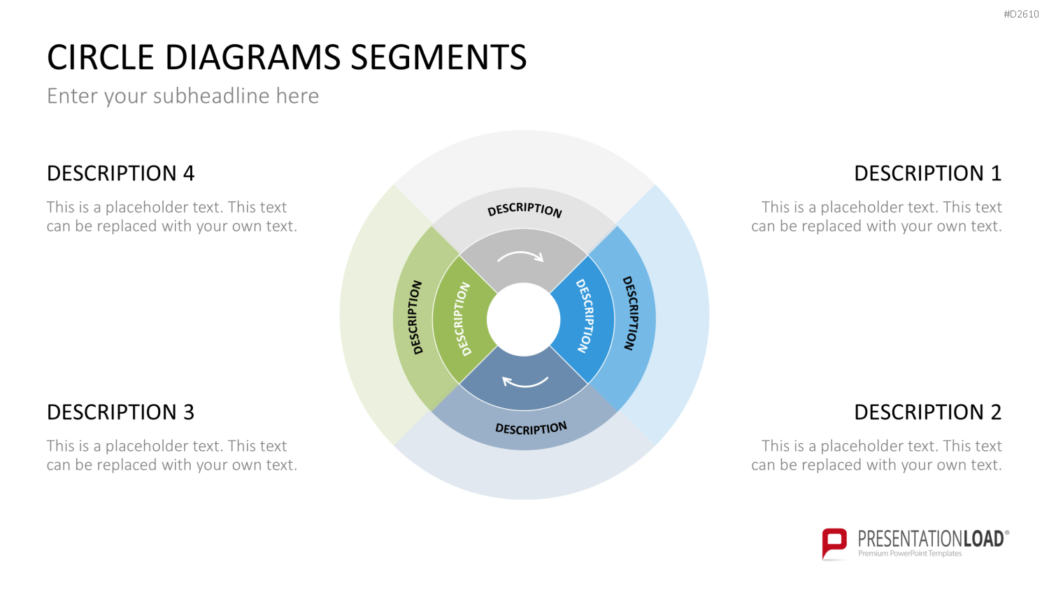 Kreisdiagramme Toolbox PowerPoint-Vorlage