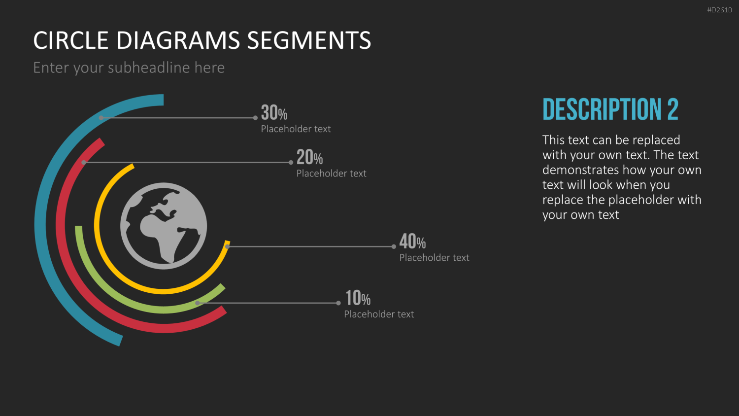 Kreisdiagramme Toolbox PowerPoint-Vorlage