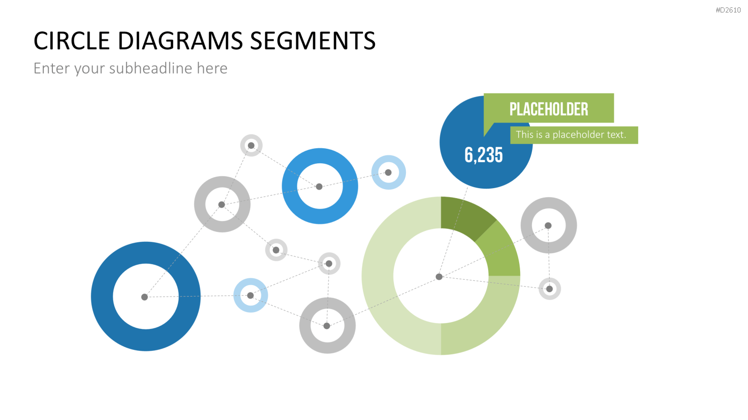 Kreisdiagramme Toolbox PowerPoint-Vorlage