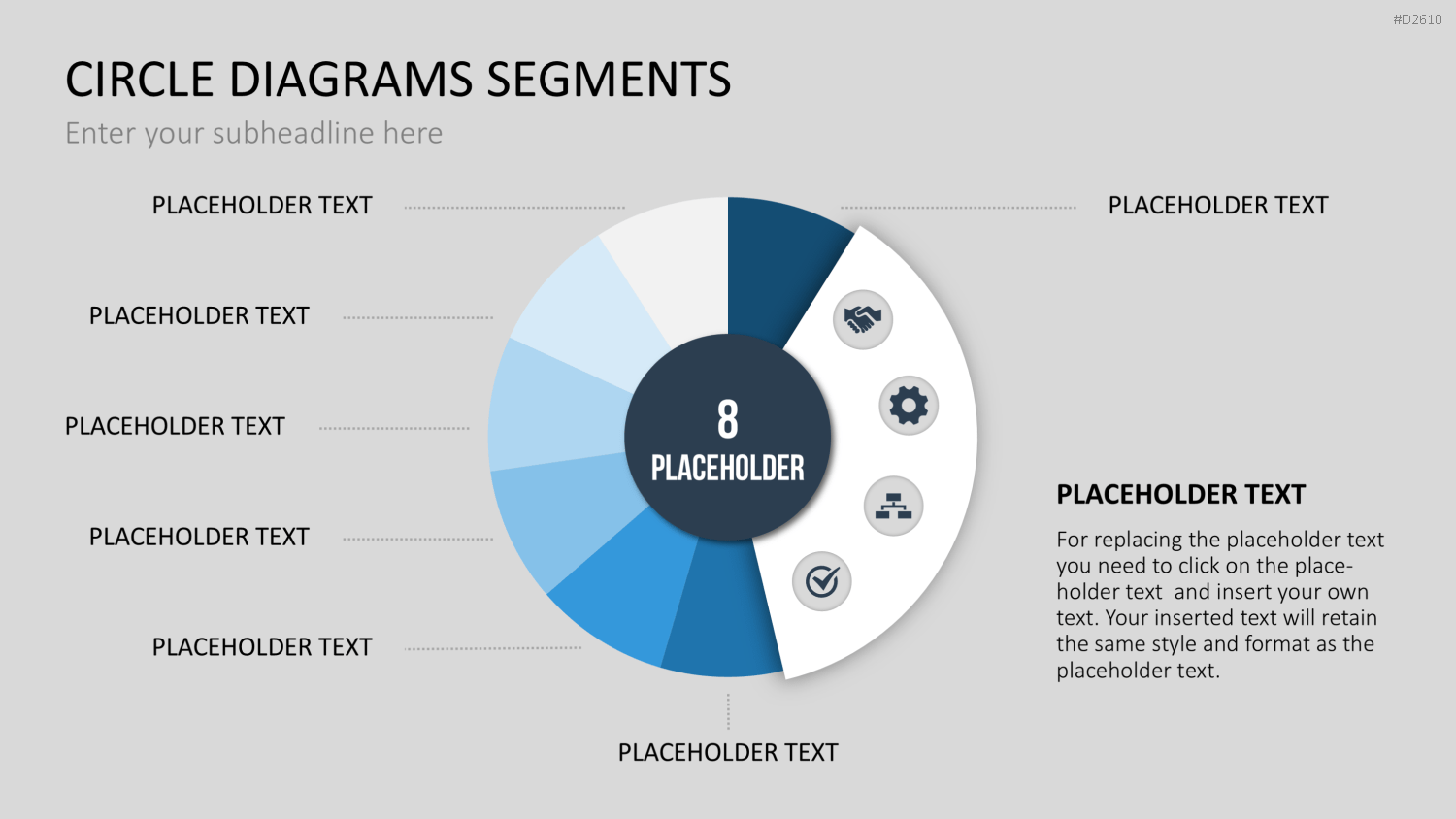 Kreisdiagramme Toolbox PowerPoint-Vorlage