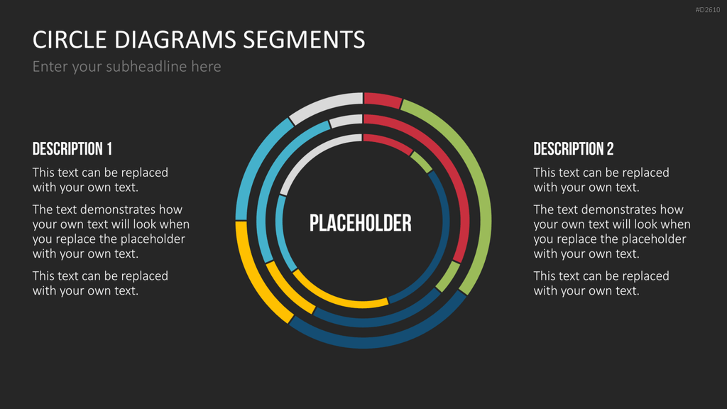 Kreisdiagramme Toolbox PowerPoint-Vorlage