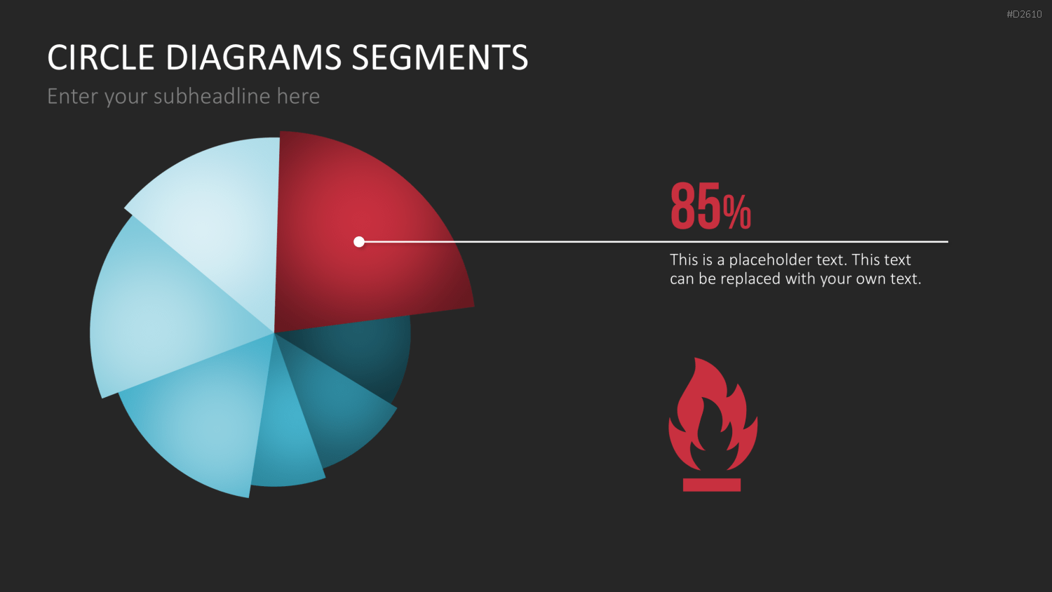 Kreisdiagramme Toolbox PowerPoint-Vorlage