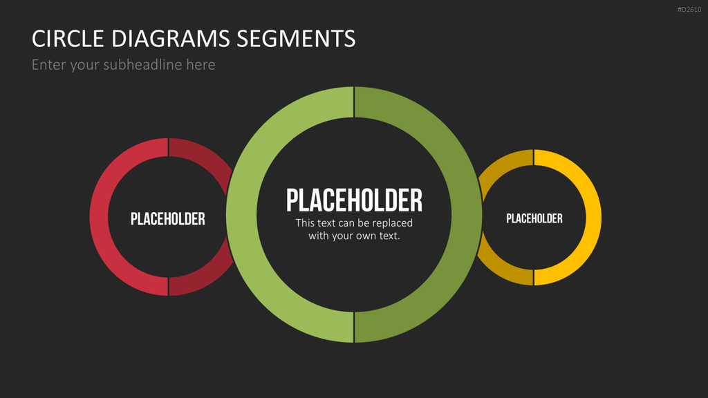 Kreisdiagramme Toolbox PowerPoint-Vorlage
