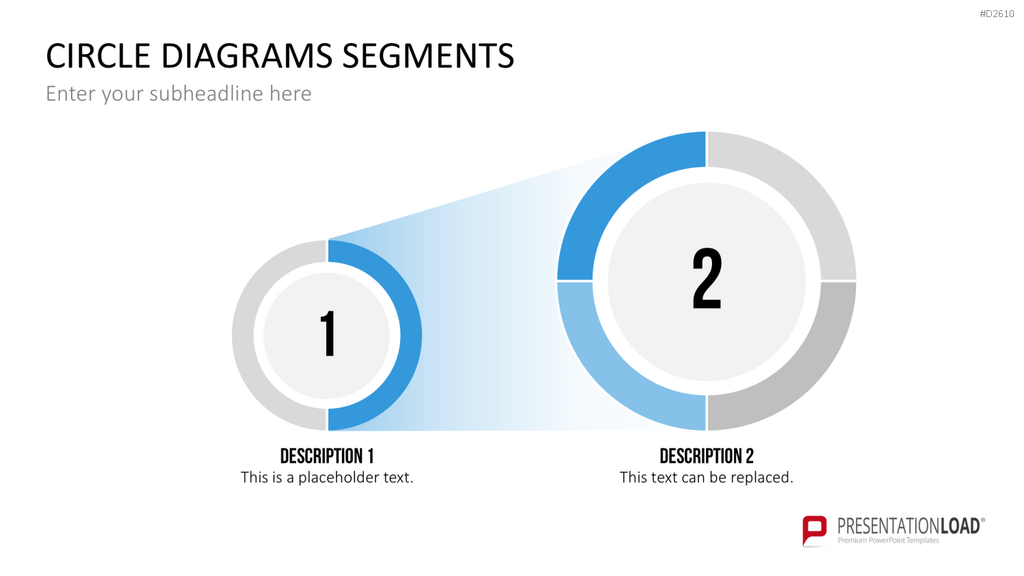 Kreisdiagramme Toolbox PowerPoint-Vorlage