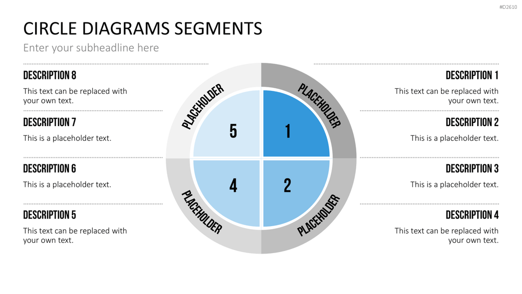 Kreisdiagramme Toolbox PowerPoint-Vorlage