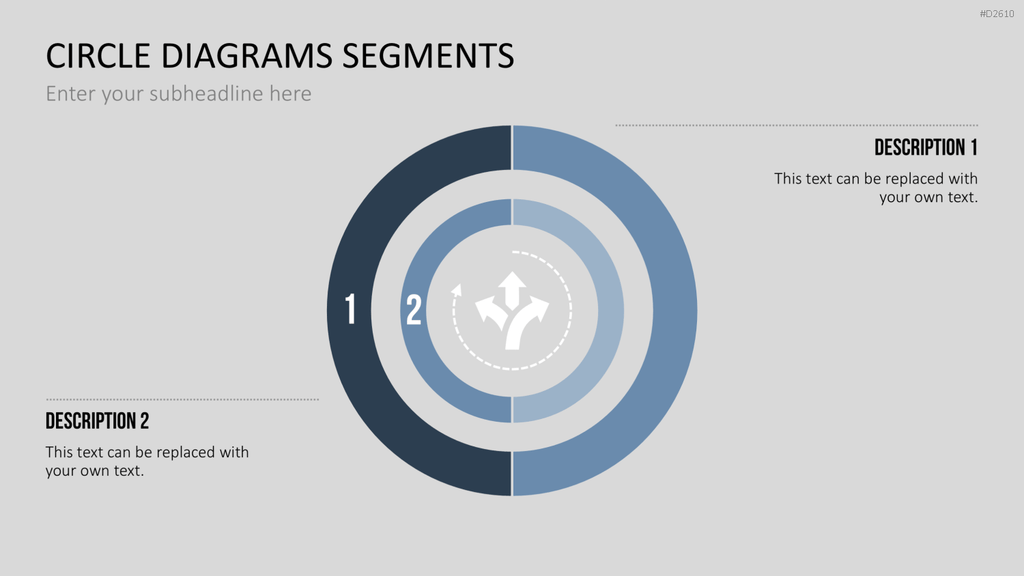 Kreisdiagramme Toolbox PowerPoint-Vorlage