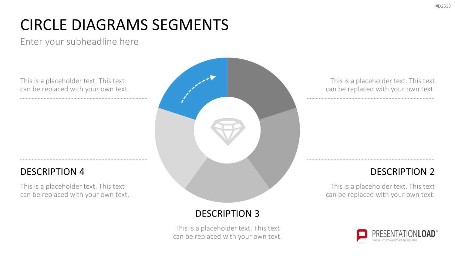 Kreisdiagramme Toolbox PowerPoint-Vorlage