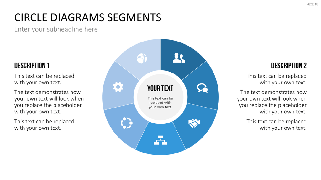 Kreisdiagramme Toolbox PowerPoint-Vorlage