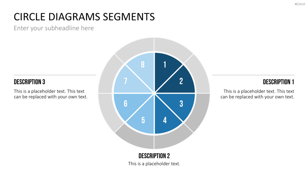 Kreisdiagramme Toolbox PowerPoint-Vorlage