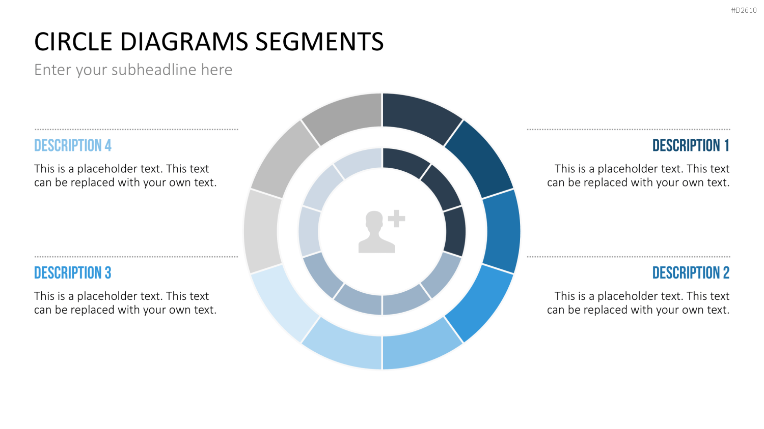 Kreisdiagramme Toolbox PowerPoint-Vorlage