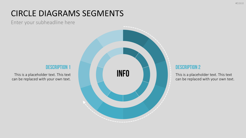 Kreisdiagramme Toolbox PowerPoint-Vorlage