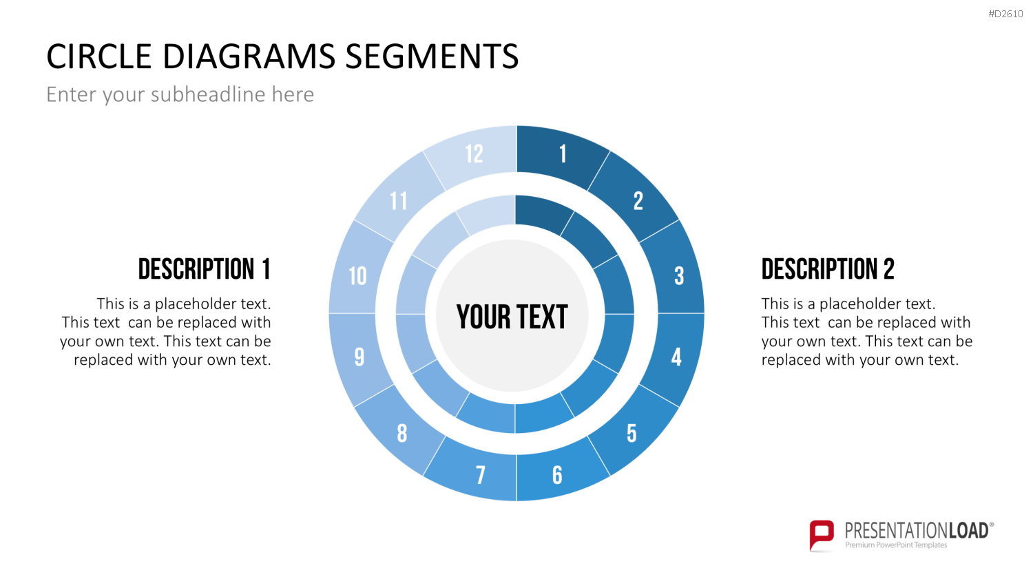 Kreisdiagramme Toolbox PowerPoint-Vorlage