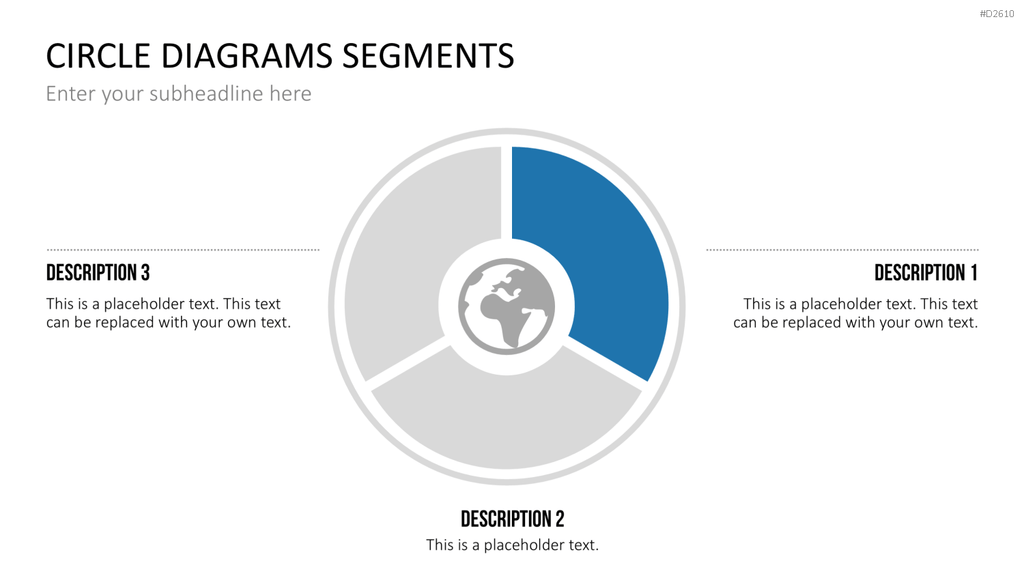 Kreisdiagramme Toolbox PowerPoint-Vorlage