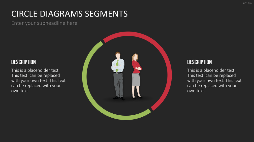 Kreisdiagramme Toolbox PowerPoint-Vorlage