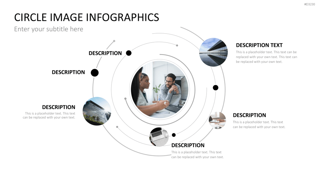 Circle Image Infographics PowerPoint-Vorlage