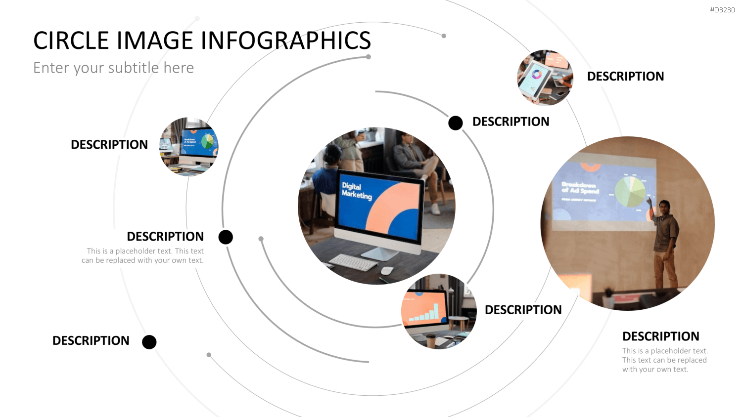 Circle Image Infographics PowerPoint-Vorlage