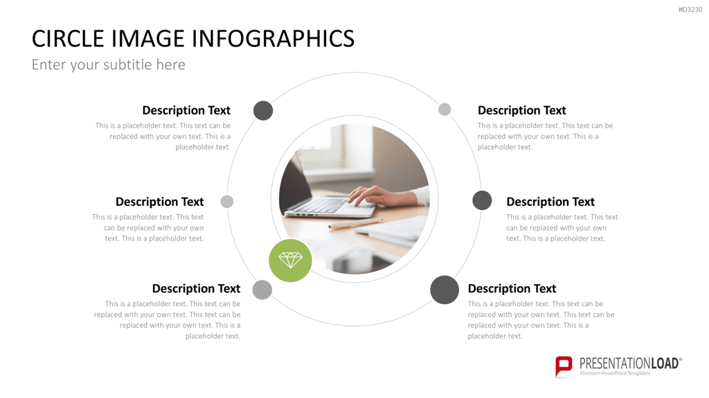 Circle Image Infographics PowerPoint-Vorlage