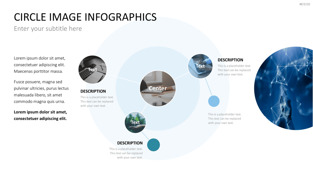 Circle Image Infographics PowerPoint-Vorlage