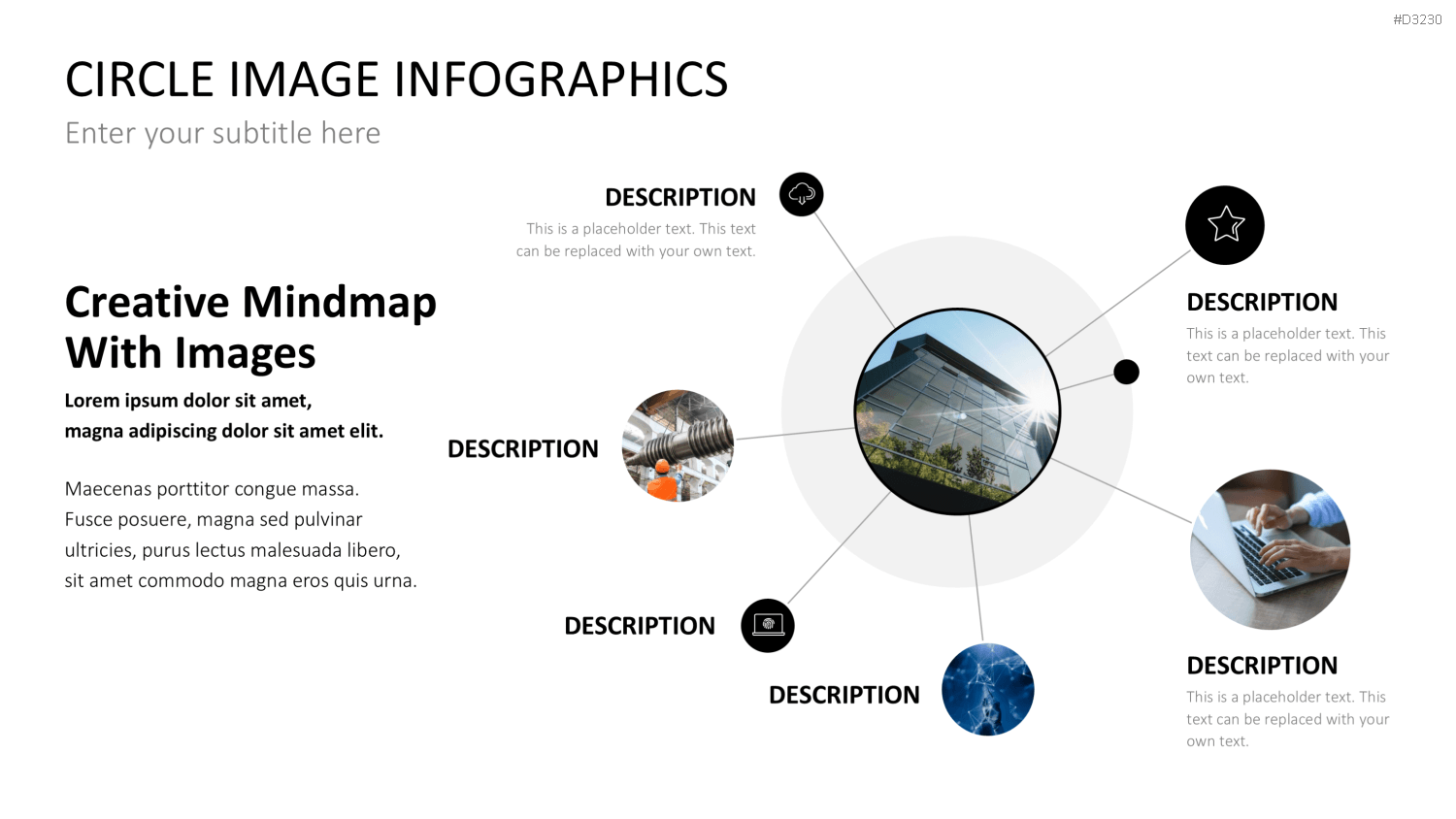 Circle Image Infographics PowerPoint-Vorlage