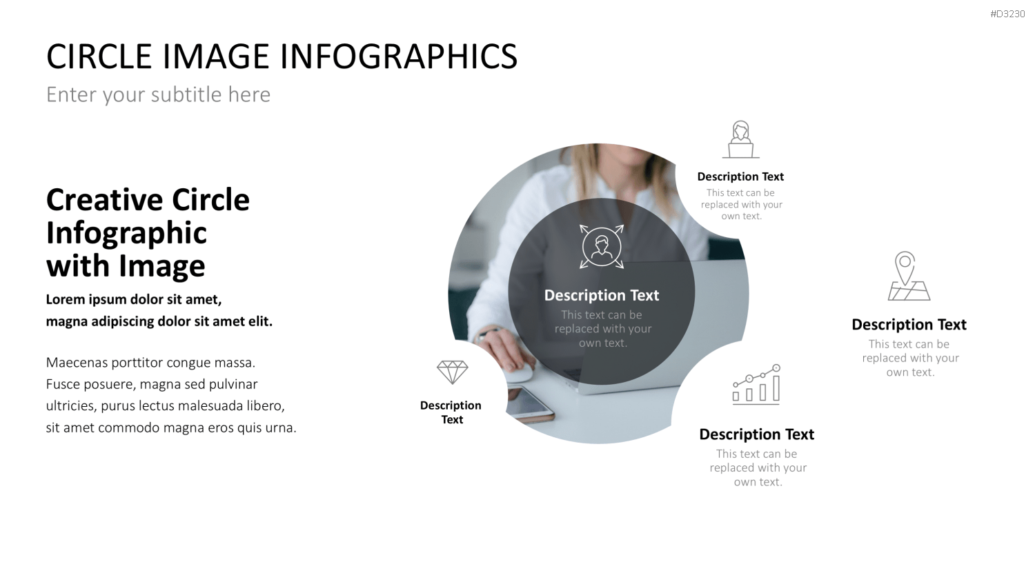 Circle Image Infographics PowerPoint-Vorlage
