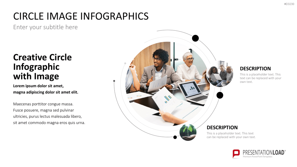 Circle Image Infographics PowerPoint-Vorlage